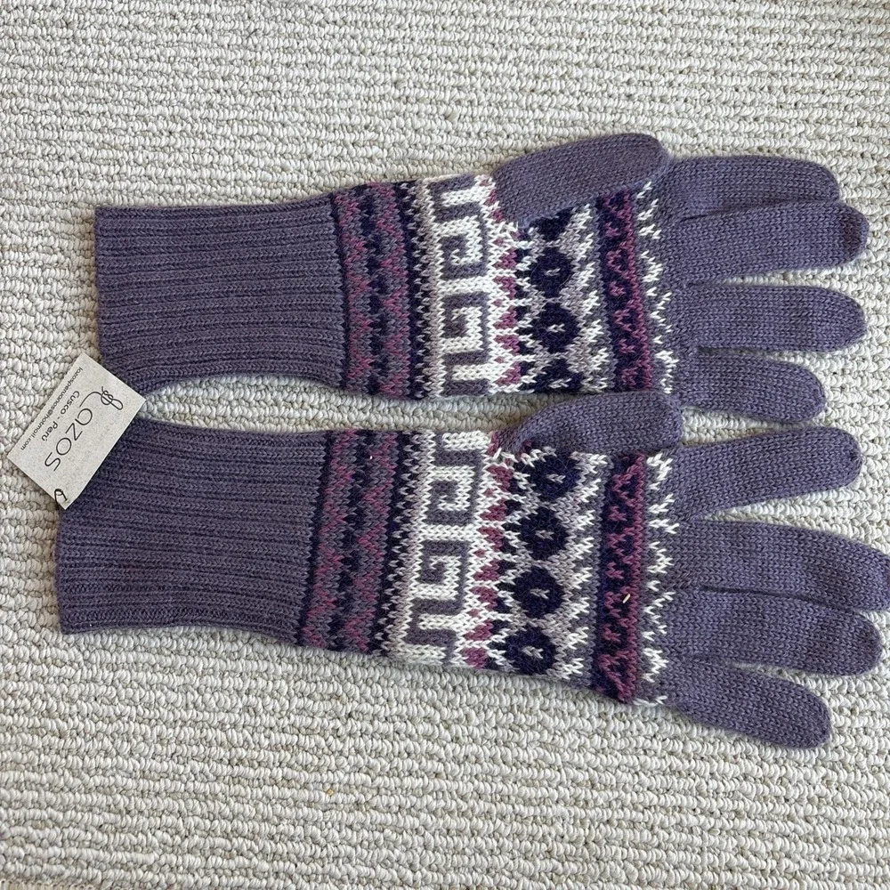 NWT Cusco Peru Lazos Baby Alpaca 100%, Womens ADULT GLOVES. Made in Peru